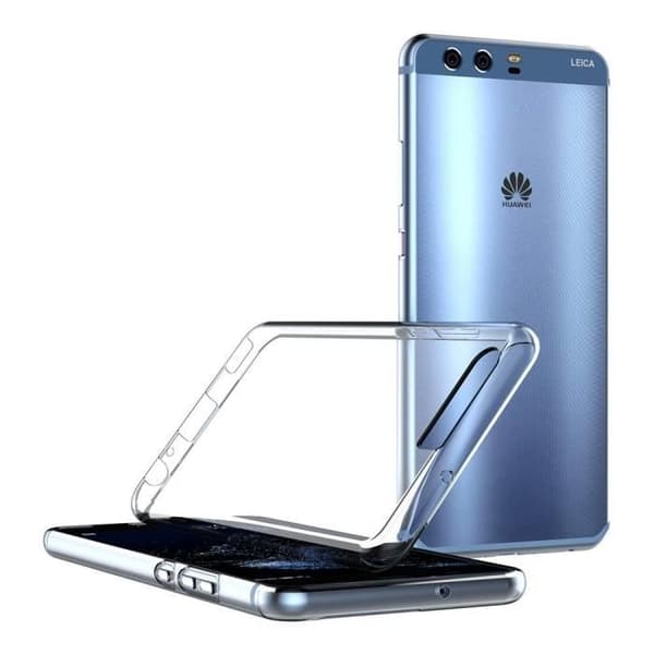 HUAWEI P10-skal - Transparent silikon + skärmskydd i härdat glas [Phonillico®]
