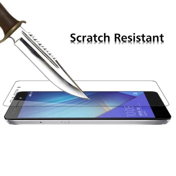 Skal - Phonillico® - HUAWEI HONOR 7 - Transparent silikon - Härdat glas - Ultratunt
