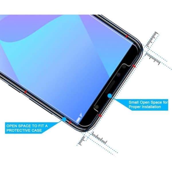 Telefonfodral - Phonillico® - HUAWEI Y6 2018 - Transparent Silikon - Härdat Glas - Ultra Slim