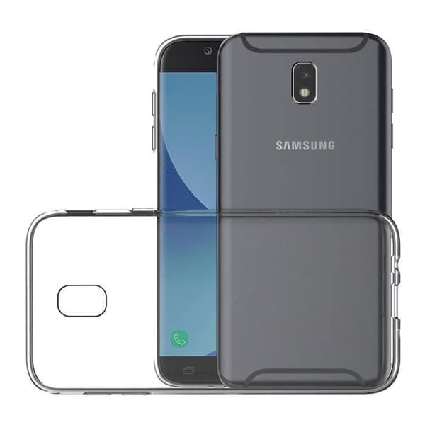 Skal - Phonillico® - Samsung Galaxy J7 2017 J730 - Transparent silikon - Härdat glas - Ultratunt
