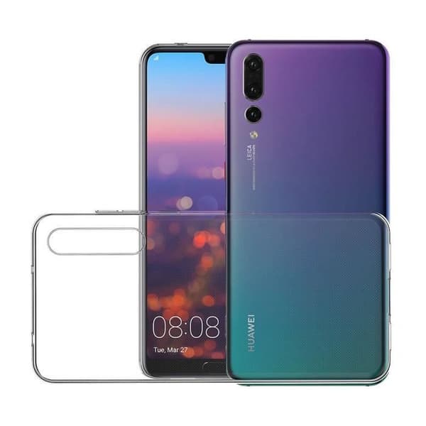 Telefonfodral - Phonillico® - HUAWEI P20 PRO - Transparent silikon - Härdat glas - Ultra slim