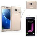 Miniatyrbild 1 av 4: Skal till Samsung Galaxy J7 2016 - Phonillico - Transparent silikon - Härdat glas - Ultratunt