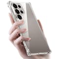Miniatyrbild 6 av 6: Skyddshölje - Phonillico® - Samsung Galaxy S24 ULTRA - Silikon - Transparent - 2 Härdade Glas