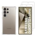 Miniatyrbild 1 av 6: Skyddshölje - Phonillico® - Samsung Galaxy S24 ULTRA - Silikon - Transparent - 2 Härdade Glas