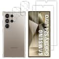 Miniatyrbild 1 av 6: Telefonfodral - Phonillico® - Samsung Galaxy S24 ULTRA - Stötabsorberande - Mjukt silikon - 2 Härdat glas