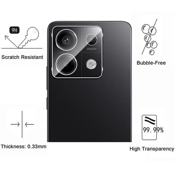 Härdat glas för Xiaomi Redmi Note 13 PRO 5G och kameraskydd [Pack 2] Filmglas skydd Phonillico®