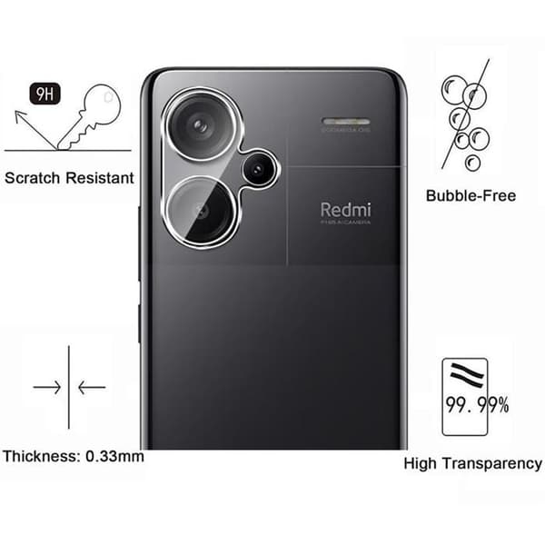 Härdat glas för Xiaomi Redmi Note 13 PRO PLUS 5G / Redmi Note 13 PRO+ 5G och kameraskydd [Pack 2] Phonillico®