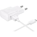 Miniatyrbild 2 av 4: [Kompatibel Samsung Galaxy J1-J3-J5-J7-2015-2016-2017-J6-J6PLUS] Kabel USB 1 Meter + Vit Väggladdare [Phonillico®]