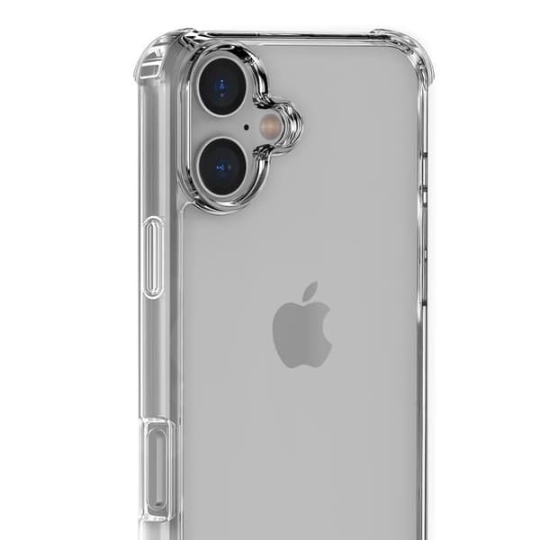 Stötsäker skal för iPhone 16 och 2 härdade glas film skärmskydd Phonillico®