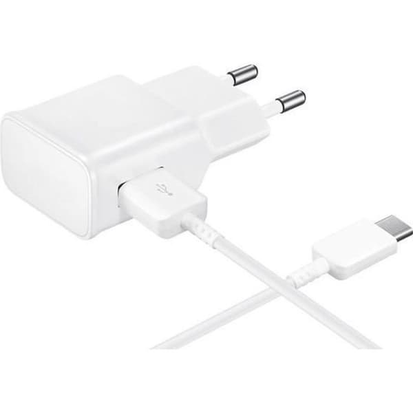 Laddare + USB-C Kabel Vit för Samsung Galaxy TAB A7 10.4 2020 - A 8.4 2020 - A 10.1 2019 - S6 2019 - S6 LITE 2020 Phonillico®