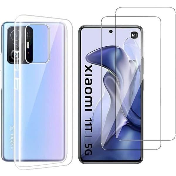 Fodral för Xiaomi 11T - 11T PRO och 2 skärmskydd i härdat glas Phonillico®