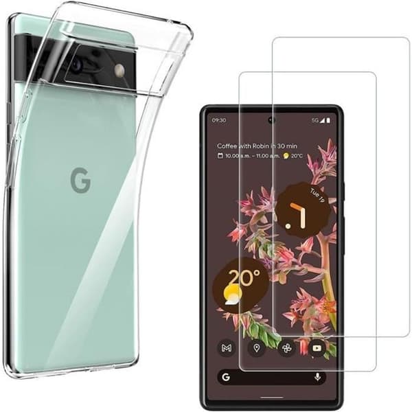 Coque för Google Pixel 6 och 2 Tåligt Glas Skydd Film Skärm Phonillico®