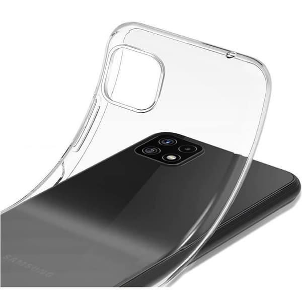 Skal till Samsung A22 5G och 2 Härdat Glas - Mjukt Silikonskyddsfilm Glas Skärmskydd Phonillico®