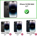 Miniatyrbild 2 av 4: Fodral för iPhone 15 PRO MAX och 2 härdade glas för skärmen samt 2 kameraskydd - Inbyggd magnetisk cirkel Phonillico®