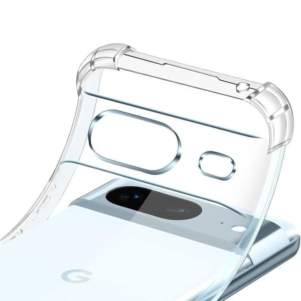 Stötthållare - Phonillico® - Google Pixel 8 - Mjuk Silikon - Förstärkt Skydd - 2 Härdat Glasfilmer