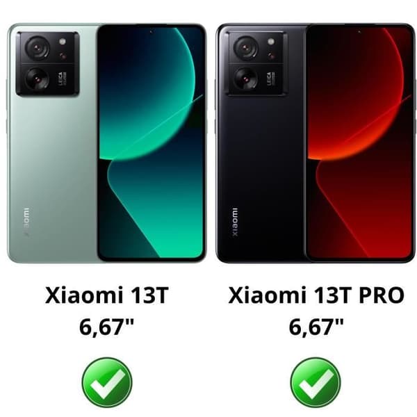 Stötsäker Coque för Xiaomi 13T - 13T PRO och 2 Tempererat Glas Skärm Skydd Phonillico®