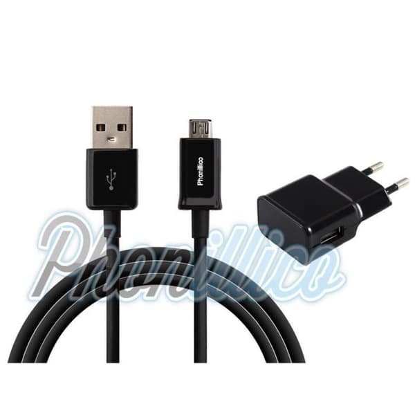USB-kabel + Svart väggladdare kompatibel med Sony Xperia Z5 COMPACT - Phonillico®