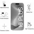 Miniatyrbild 3 av 6: Silicone-fodral för iPhone 16 PLUS och 2 härdade glas skärmskydd samt 2 kameraskydd - Integrerad magnetisk cirkel Phonillico®