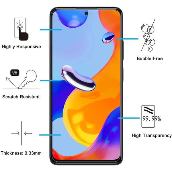 Fodral för Xiaomi Redmi Note 11 Pro - Redmi Note 11 Pro 5G och 2 Härdat Glas Skärmskydd Phonillico®