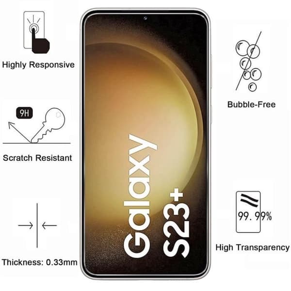 Stöttålig skal för Samsung Galaxy S23 PLUS och 2 Härdat Glas Skärmskydd Phonillico®