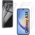 Miniatyrbild 1 av 4: Skyddsfodral för Samsung Galaxy A34 5G och 2 Tempererade Glas Skärmskydd Phonillico®