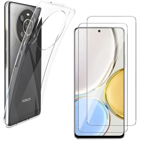 Coque för Honor Magic 4 Lite 4G och 2 Härdat Glas Skärm Skydd Film Phonillico®