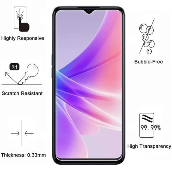 Coque för Oppo A77 5G och 2 Härdat Glas Skärmskydd Phonillico®