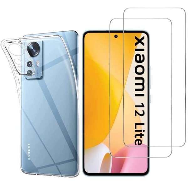 Skal för Xiaomi 12 LITE och 2 härdat glas skärmskydd Phonillico®