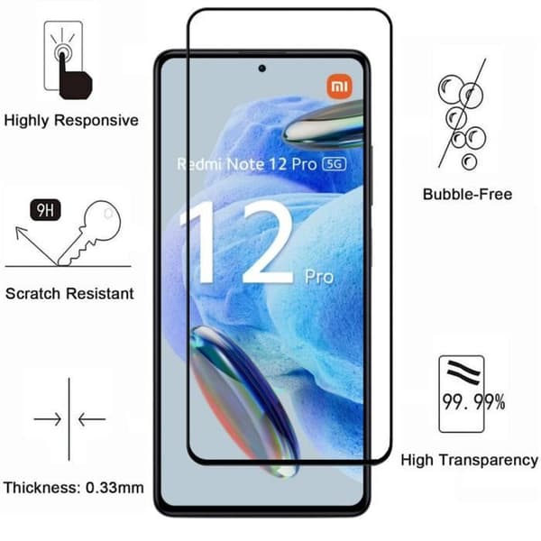Stöttålig skal för Xiaomi Redmi Note 12 PRO 5G och 2 Härdade Glas Skärmskydd Phonillico®