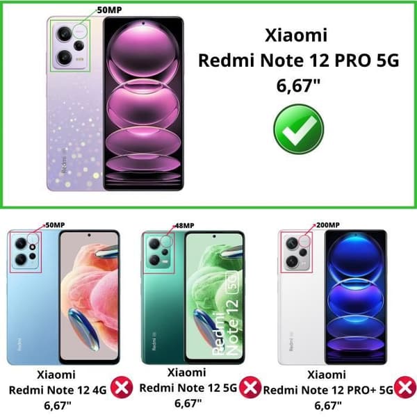Stöttålig skal för Xiaomi Redmi Note 12 PRO 5G och 2 Härdade Glas Skärmskydd Phonillico®