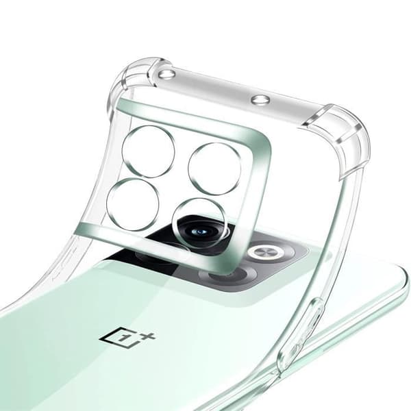 Stötsäker skal för OnePlus 10T och 2 härdade glas skyddsfilmer Phonillico®