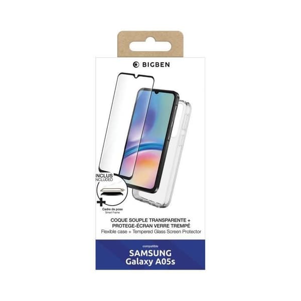 Pack Tillbehör 2 i 1 för Samsung Galaxy A05s BigBen Connected Transparent