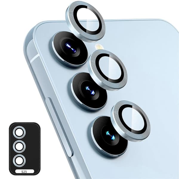 Til Samsung Galaxy S25+ Kameralinsebeskytter ENKAY Metalring Linsefilm
