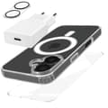 Miniatyrbild 2 av 2: Fodral för iPhone 16 + härdat glas för skärm och kamera - 4smarts - Vit