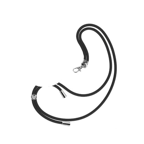 Tour de Cou 150cm för Smartphone i Nylon med Universell Fäste Partel Svart