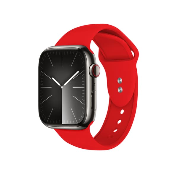 Crong Liquid Band til Apple Watch 42/44/45/49 mm (rød)