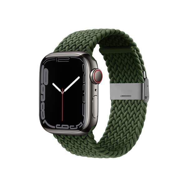 Crong Wave Band – Braided strap for Apple Watch 44/45/46/49 mm (green)