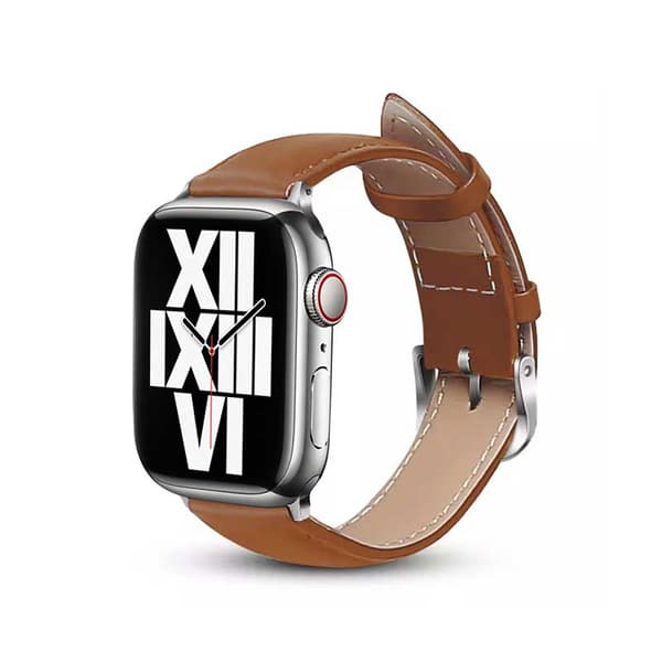 Crong Noble Band - Aito nahkaranneke Apple Watchille 38/40/41mm (Mokka)