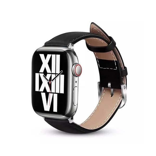 CrongNobleBand-RemiäktaläderförAppleWatch42/44/45/49mm(BlackNoir)