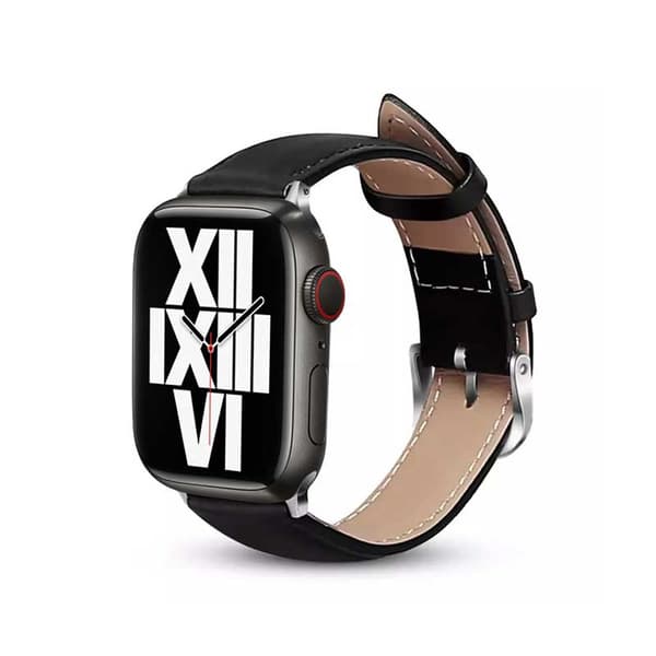 CrongNobleBand-RemiäktaläderförAppleWatch42/44/45/49mm(BlackNoir)