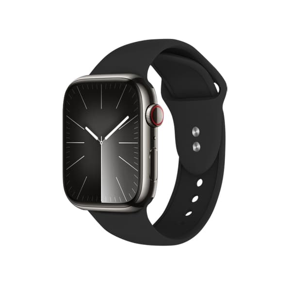 Crong Liquid Band til Apple Watch 42/44/45/49 mm (sort)