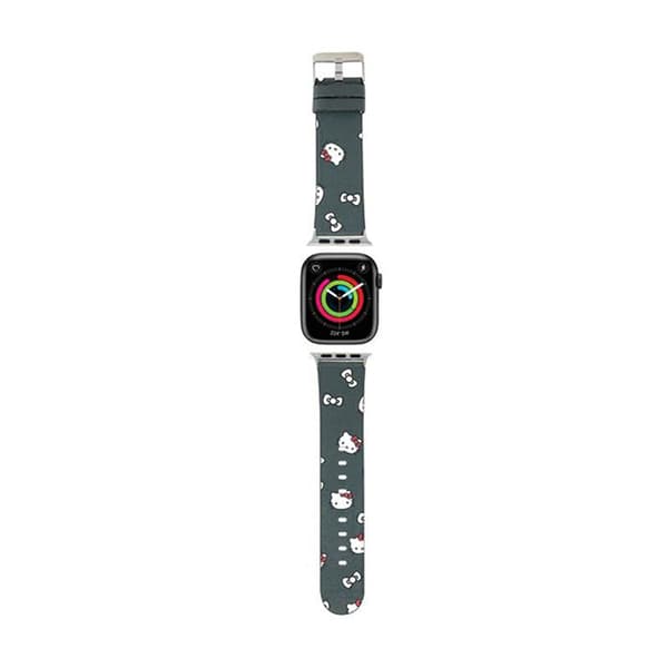 HelloKittyhovederogbuermønster-RemtilAppleWatch38/40/41mm(sort)