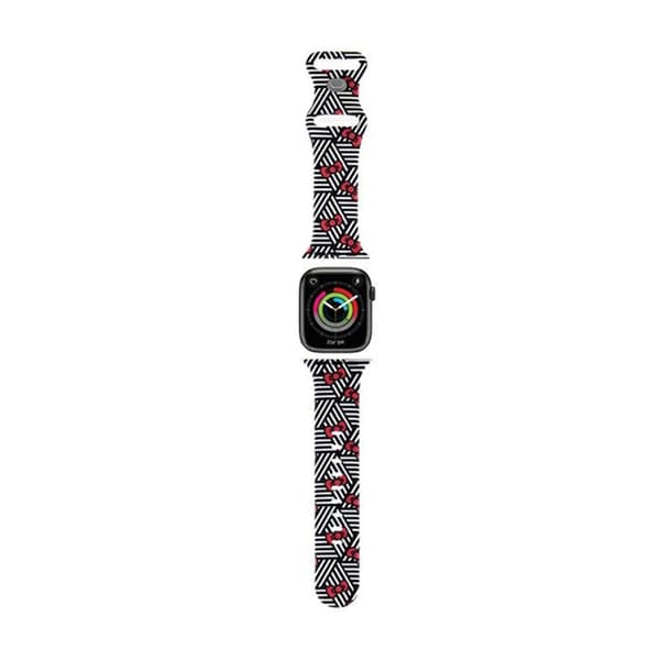 Hello Kitty silikonijouset ja raidat – ranneke Apple Watchiin 38/40/41 mm (musta)