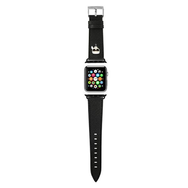 KarlLagerfeldSaffianoKarlHead-UrremtilAppleWatch42/44/45mm(sort)