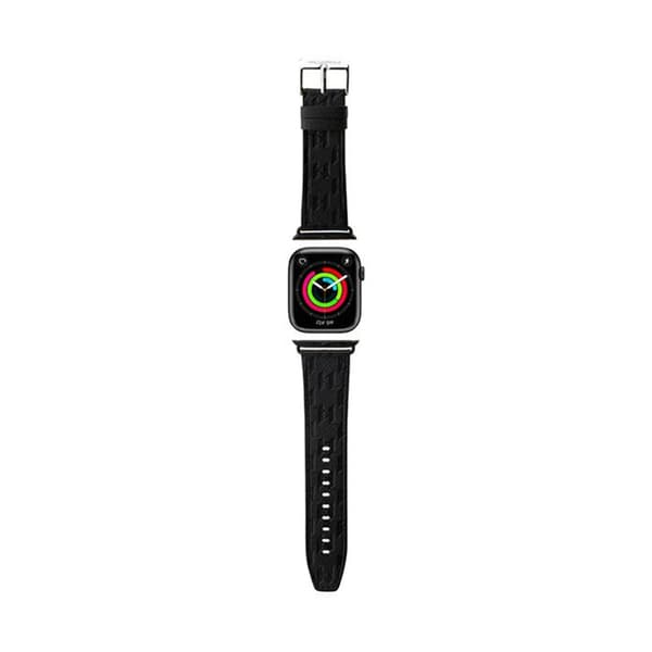 Karl Lagerfeld Saffiano Monogram - Rem för Apple Watch 38/40/41 mm (svart)