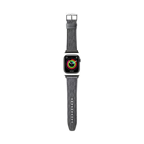 Karl Lagerfeld Saffiano Monogram - Rem til Apple Watch 38/40/41 mm (sølv)