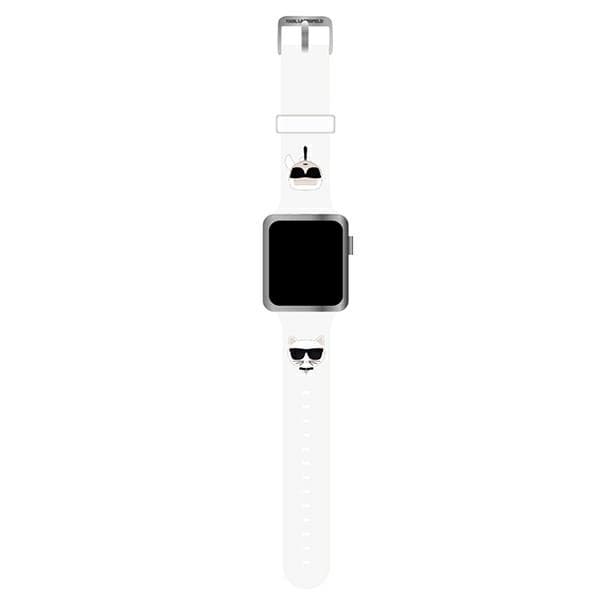KarlLagerfeldSilikonKarl&ChoupetteHeads-KlockarmbandförAppleWatch42/44/45mm(Vit)