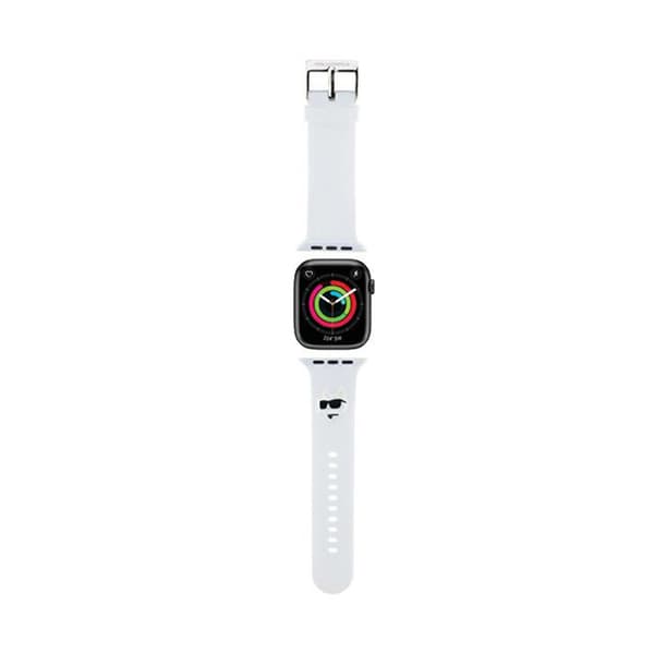 KarlLagerfeld3DRubberChoupetteHeadNFT-RemförAppleWatch42/44/45/49mm(vit)