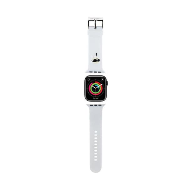 KarlLagerfeld3DgummiKarlHeadsNFT-RemförAppleWatch42/44/45/49mm(vit)