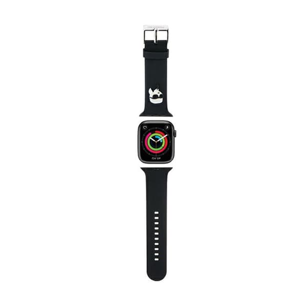 Karl Lagerfeld 3D gummi Karl Head NFT - Rem til Apple Watch 42/44/45/49 mm (sort)